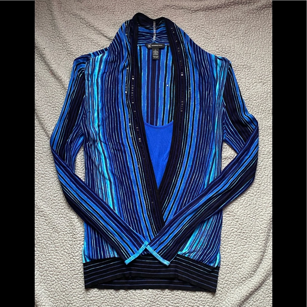 INC Long Sleeve Striped Sweater